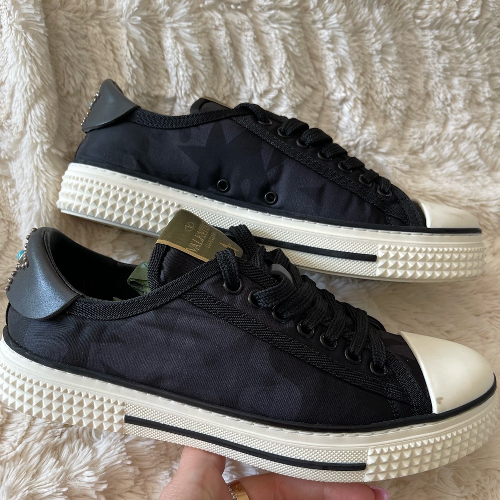Valentino Black and White Sneakers